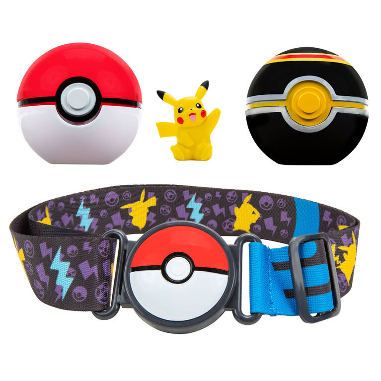 Pokémon - Ensemble de ceinture Clip 'N Go pour ballon Poké - Poké Ball, Luxe Ball et Pikachu no 7
