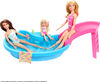 Barbie Doll and Pool Playset, Blonde with Pool, Slide, Towel and Drink Accessories