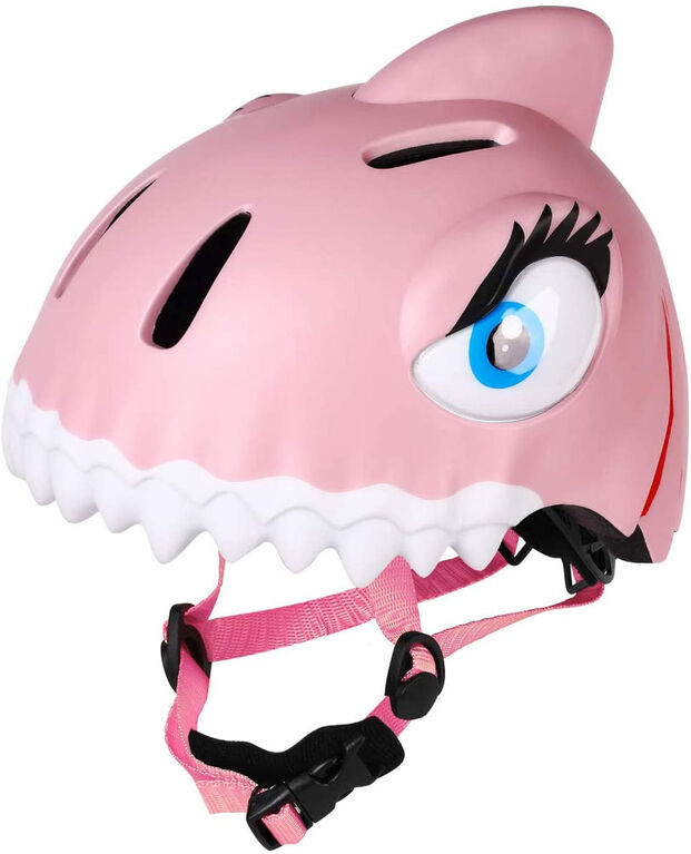 Animiles - Casque 3D Requin pour enfant - Rose, Taille unique, de 3 à 8 ans - Édition anglaise