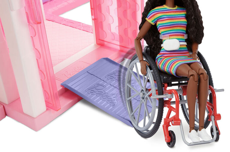 Barbie Fashionistas Doll with Wheelchair & Crimped Brunette Hair