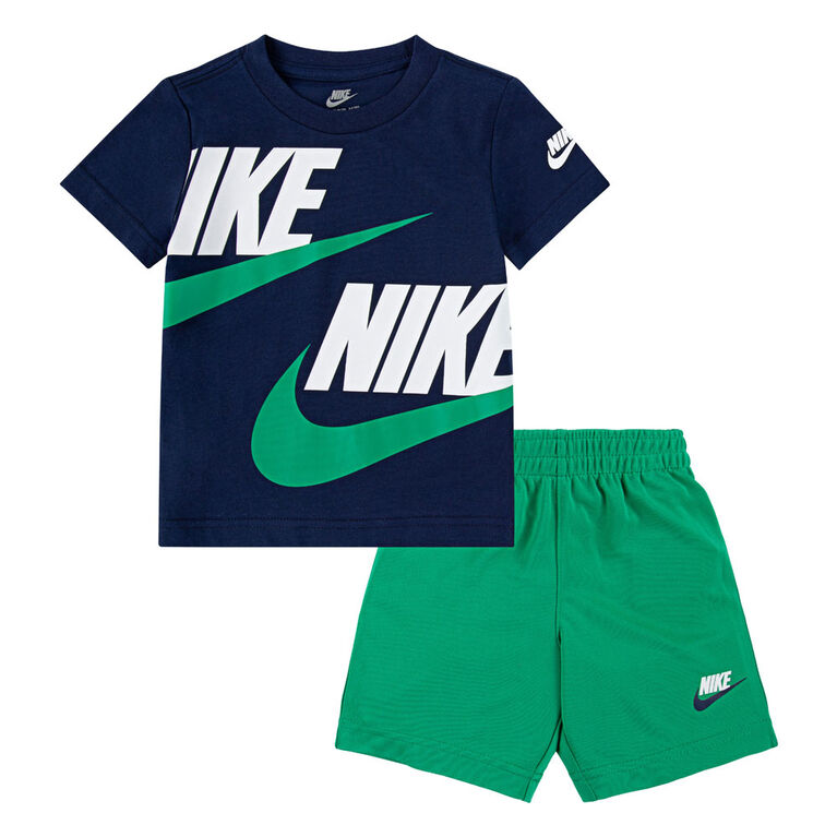 Nike Sportswear Split Futura Shorts Set - Stadium Green