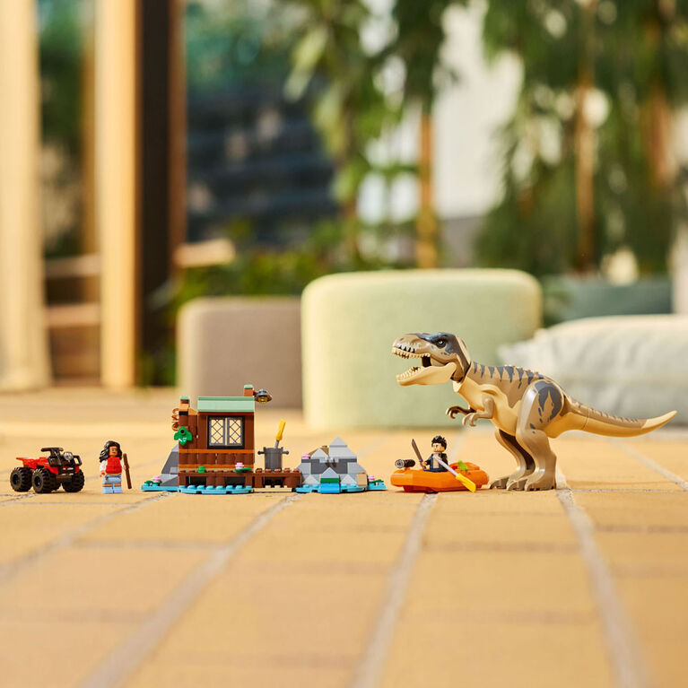 LEGO Jurassic World L'Évasion sur la Rivière du T.rex, Ensemble de Construction avec Figurine de Dinosaure, Cadeau de Jouet Amusant pour Enfants 76975
