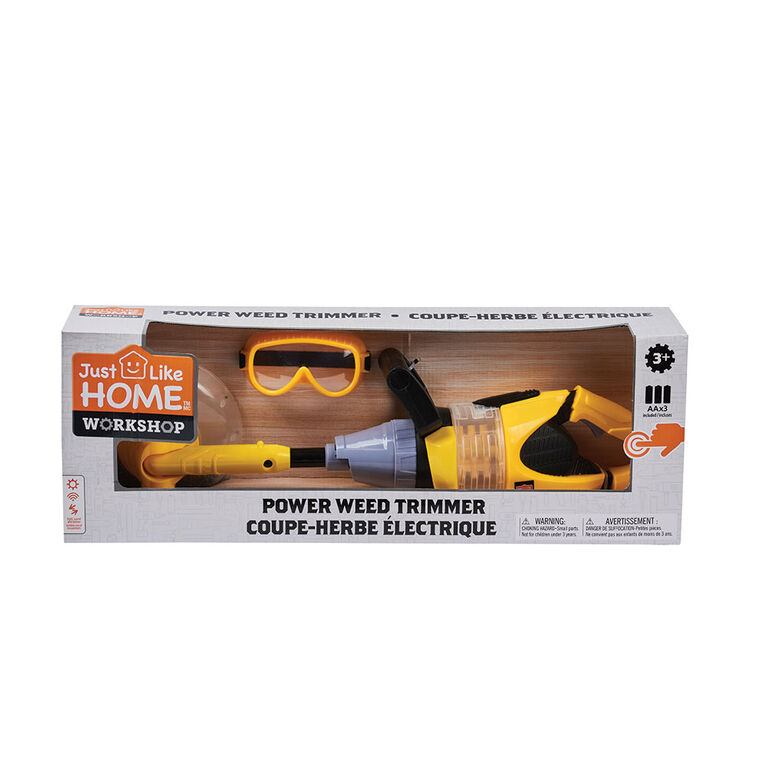 Just Like Home Workshop - Power Weed Trimmer with Goggles