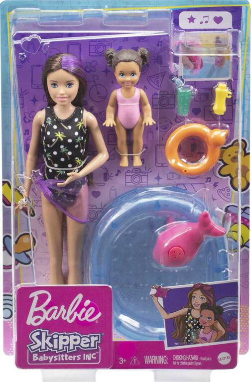 Barbie babysitter + enfant + accessoires