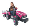 Peg Perego - Case IH Magnum Tractor with Trailer - Pink