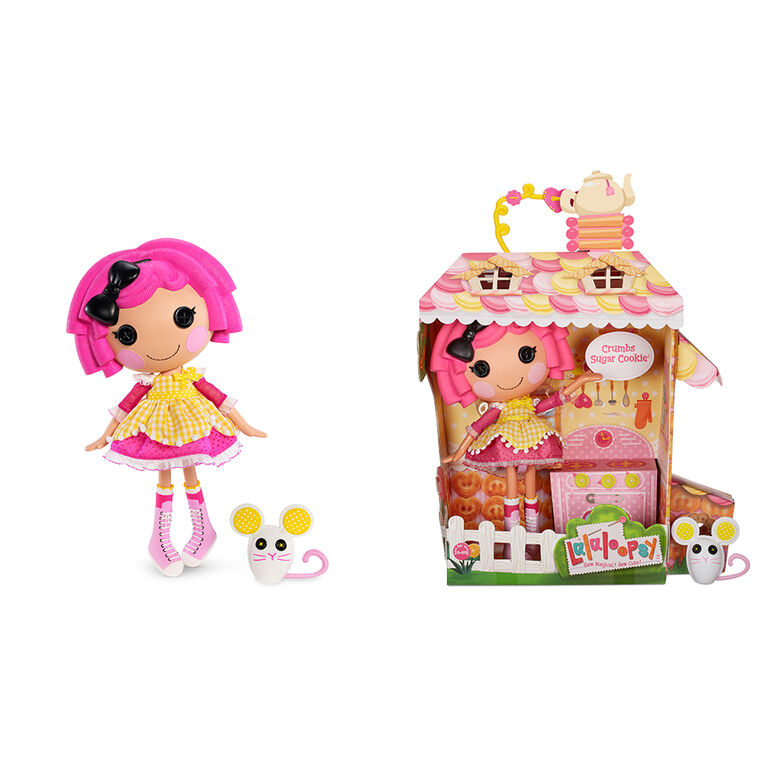 Lalaloopsy Doll - Crumbs Sugar Cookie with Pet Mouse, 13" baker doll