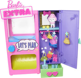 Barbie Extra Surprise Fashion Closet Playset with Pet and Accessories, 3 Year Olds and Up