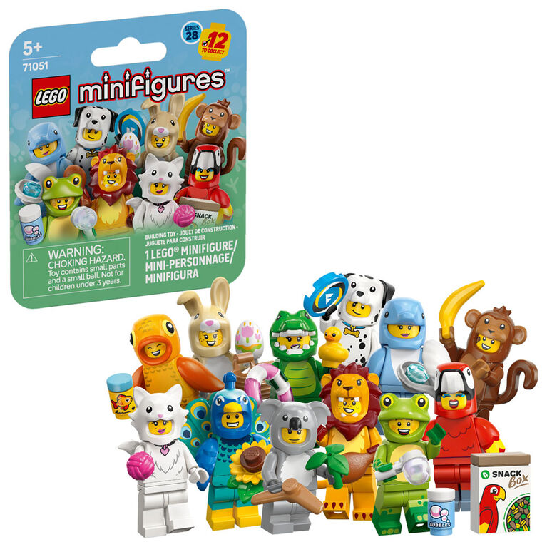 LEGO Minifigures Animal Series 28 Mystery Box Toy for Kids, Boys, & Girls, Ages 5+ - 71051