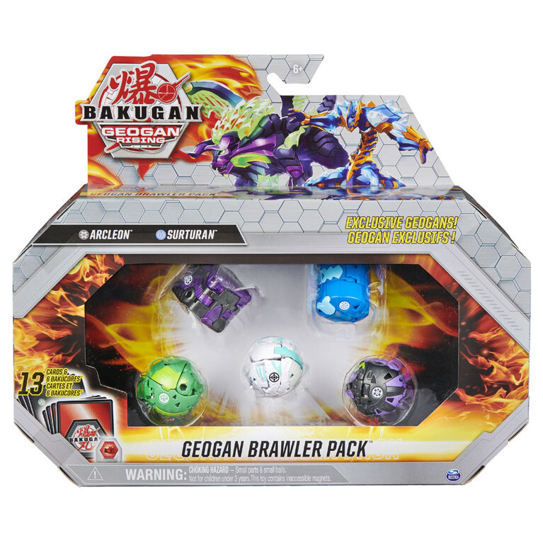 Bakugan Geogan Brawler 5-Pack, Exclusive Arcleon and Surturan