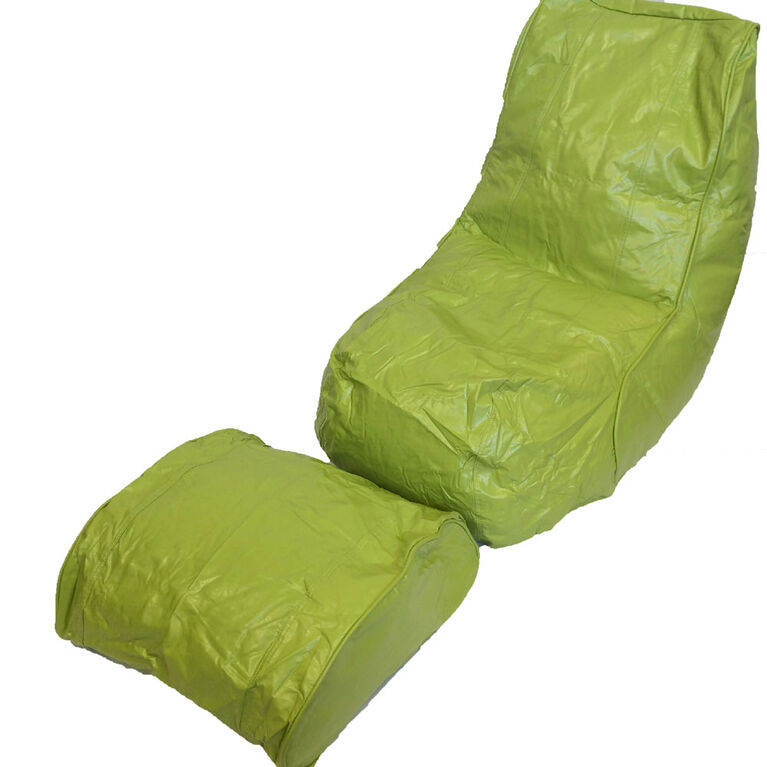 Vinyl Bean Bag Lounger w/Footrest Green Toys R Us Canada