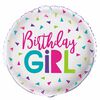 Confetti Birthday Girl Foil 18" - English Edition