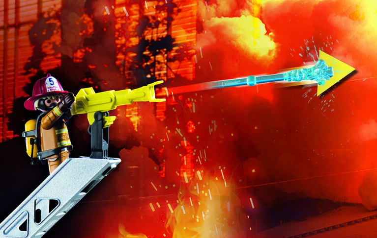 Playmobil - Camion de pompiers avec grande échelle