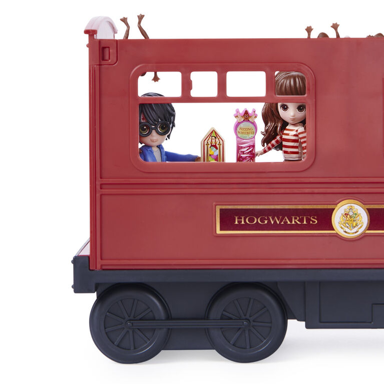 Wizarding World Harry Potter, Magical Minis, Coffret Poudlard Express avec 2 figurines exclusives et 10 accessoires