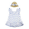 Baby Mode 2 Piece Dress Set: Blue Floral