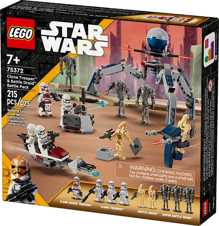 75372 - LEGO® Star Wars - Pack de Combat des Clone Troopers et Droïdes de  Combat LEGO : King Jouet, Lego, briques et blocs LEGO - Jeux de construction