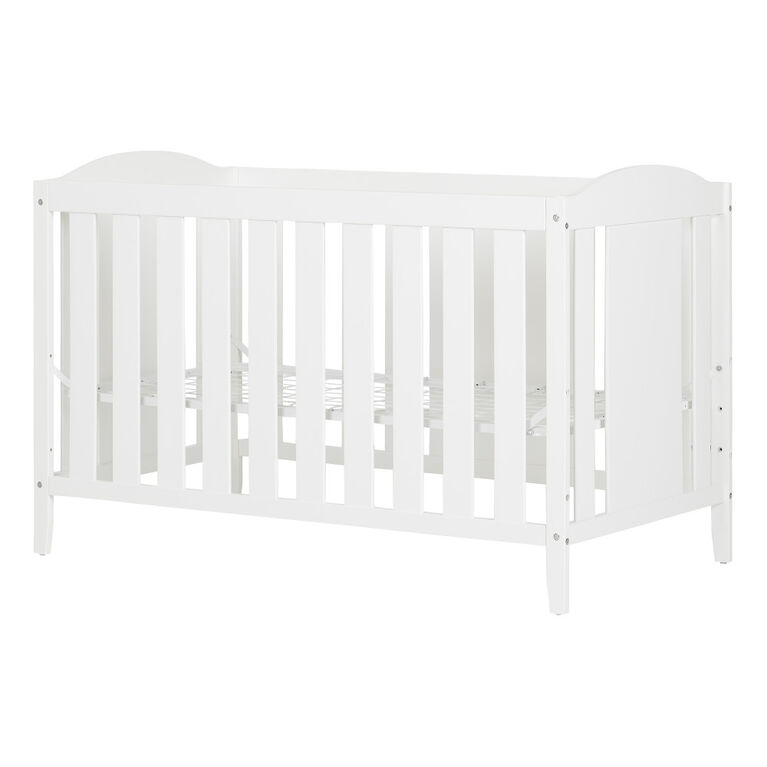 Reevo Lit de bébé 3 en 1 convertible Blanc solide