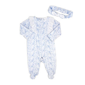 Rock A Bye Baby Blue Sleepsuit 