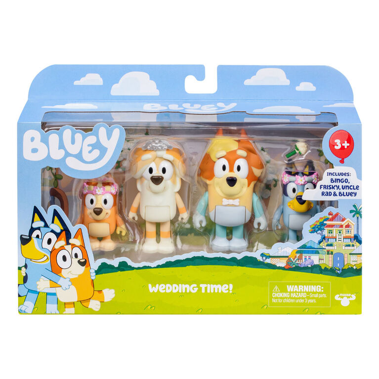 Pack de 4 figurines Bluey - L'heure du mariage