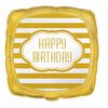 Ballon aluminium carré, 18 " - Golden Birthday - Édition anglaise