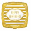 Golden Bday Square Foil 18" - English Edition