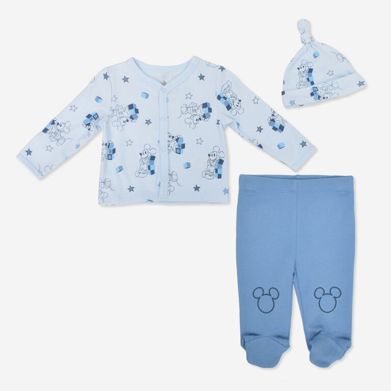 Mickey Mouse Cardigan Set Blue 