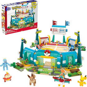 MEGA Pokémon Traning Stadium Building Toy Kit, with 5 Action Figures (1101 Pieces) for Kids