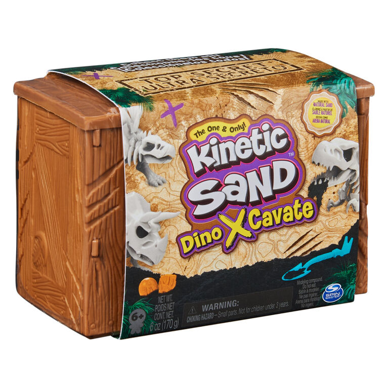 Kinetic Sand, Dino XCavate, Made with Natural Sand, Play Sand Sensory Toys
