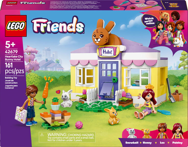 LEGO Friends L'H&ocirc;tel des Lapins de Heartlake City 2 Minipoup&eacute;es et 2 Figurines de Lapin - 42679