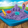 Kinetic Sand, Sandbox Playset with 1lb of Purple Kinetic Sand and 3 Molds