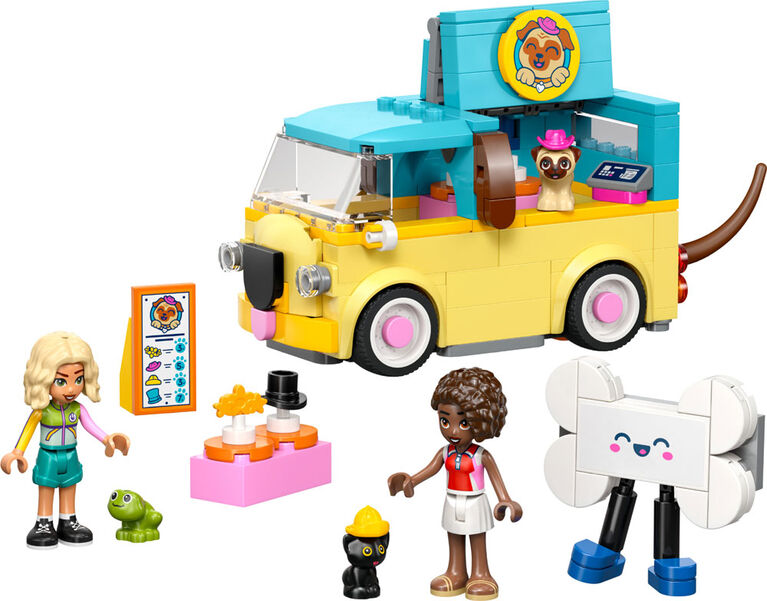 LEGO Friends La Camionnette d'Accessoires pour Animaux avec 2 MInipoup&eacute;es, ainsi qu'un Chaton, un Chien et une Grenouille - 42678