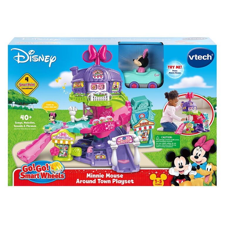 VTech Go! Go! Smart Wheels - Disney Minnie Mouse Around Town Playset - English Edition