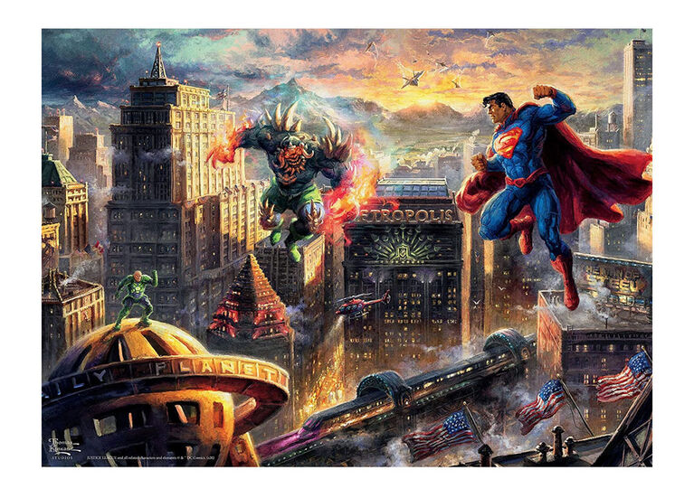 Ceaco Thomas Kinkade DC Comics Puzzle 1000 pièces Superman: l'homme d'acier