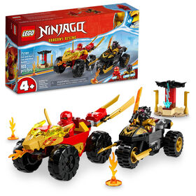 LEGO NINJAGO Kai and Ras's Car and Bike Battle 71789 Building Toy Set (103 Pieces)