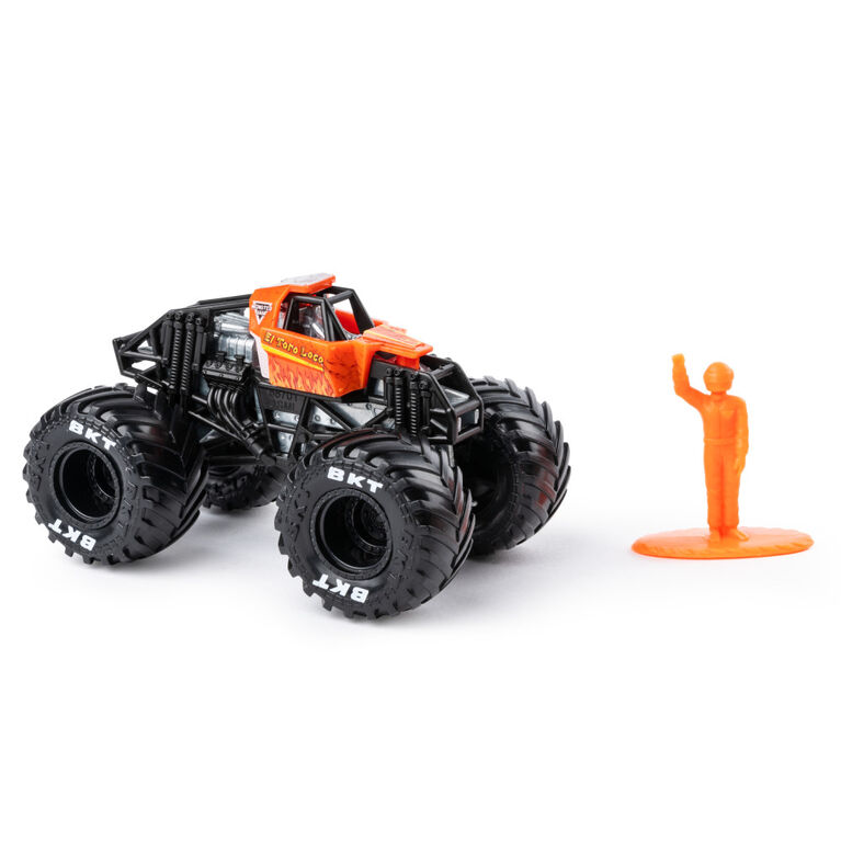 Monster Jam, Official El Toro Loco Monster Truck,Die-Cast Vehicle, Training Trucks Series, 1:64 Scale