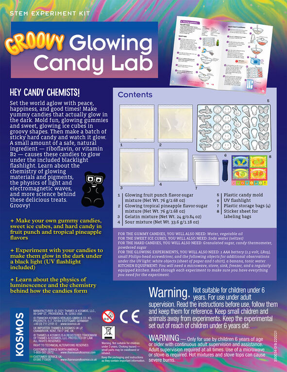 Thames & Kosmos Groovy Glowing Candy Lab - Édition anglaise