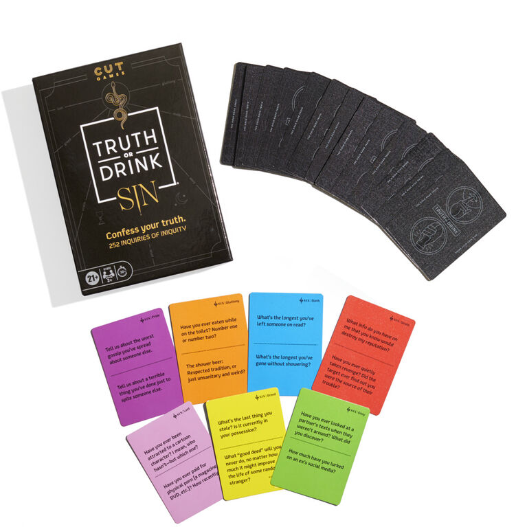 Truth or Drink: Sin Edition, jeu de groupe pour adultes, dès 21 ans - Édition anglaise