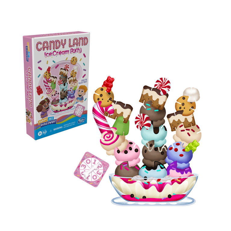 Jeu Candy Land Ice Cream Party de la gamme Ready Set Discover, jeu préscolaire - Édition anglaise