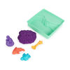 Kinetic Sand Sandbox Set, 1lb Purple Play Sand, Sandbox Storage, 4 Molds and Tools, Sensory Toys