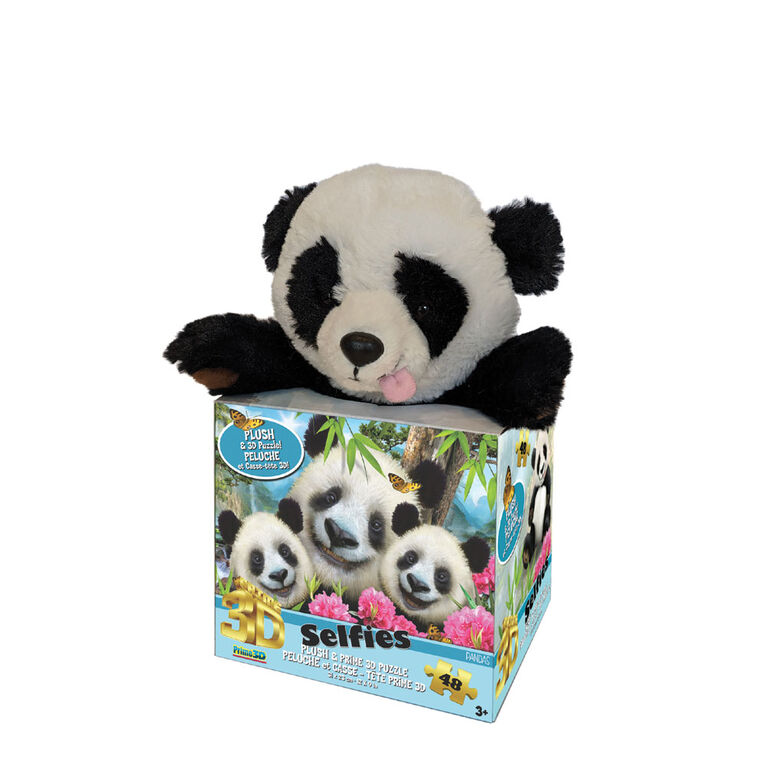 Prime 3D: Howard Robinson Panda Selfie Puzzle with Plush - 48 pieces