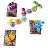 Bakugan Evolutions, Nillious and Titan King Battle Strike Pack, Includes 6 Bakugan Action Figures, 9 Trading Cards and 8 BakuCores