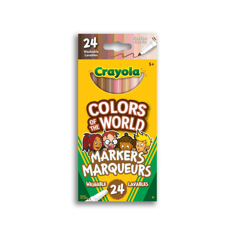 Colors of the World Fine Line Markers, 24 Count