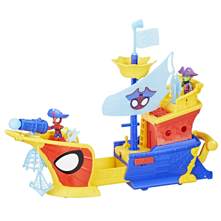 Marvel Spidey and his Amazing Friends Water-Webs Webs Ahoy Bubble Pirate Ship Toy