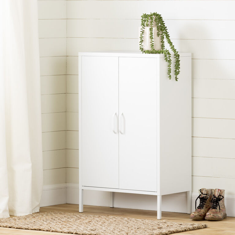 Crea Metal 2-Door Cabinet Pure White