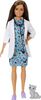 Barbie Vet Brunette Doll, with Lab Coat, Gown and Patient Kitten