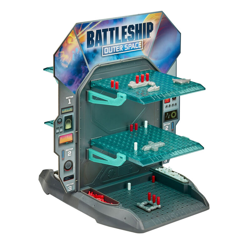 Battleship Outer Space, jeu de plateau en 3D pour enfants, jeu de stratégie pour 2 joueurs - Édition anglaise - Notre exclusivité