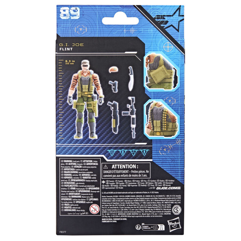 G.I. Joe Classified Series Tiger Force Flint, Collectible G.I. Joe Action Figure, 89, 6 Inch Action Figures - R Exclusive