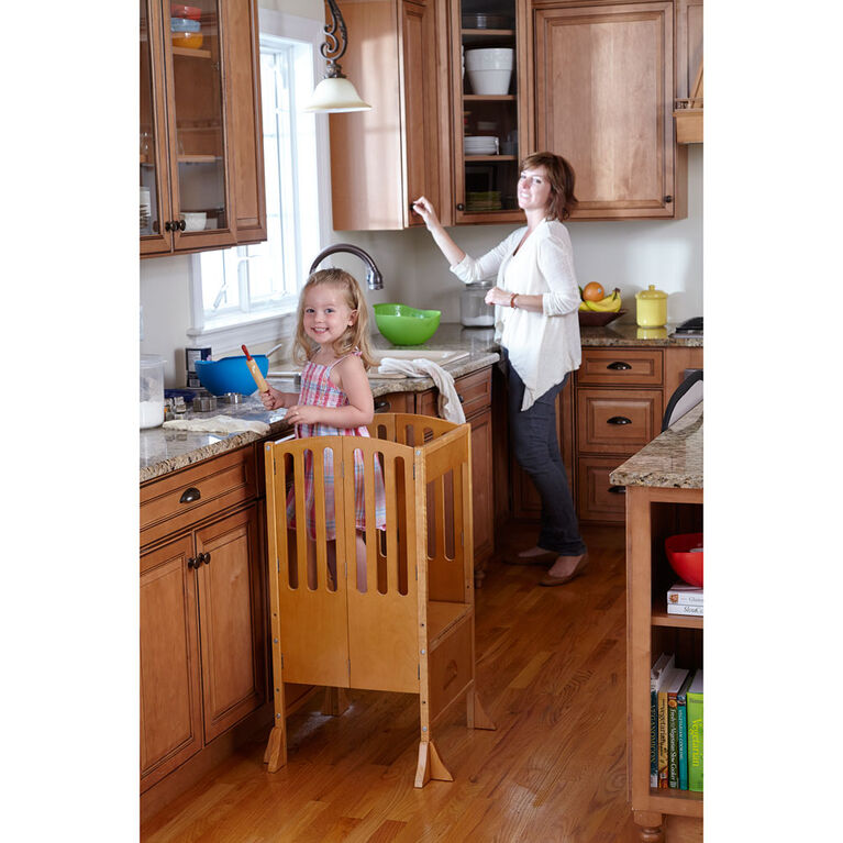 Guidecraft Contemporary Kitchen Helper, Honey