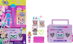 Polly Pocket Disco Dance Fashion Reveal Doll & Playset with Unboxing Surprises & Water Play