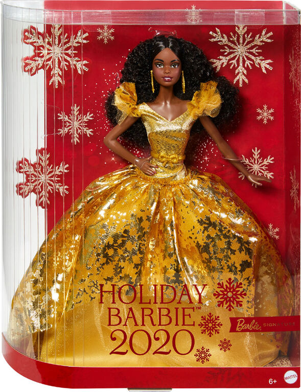 Poupée Barbie Signature Joyeux Noël 2020 (30 cm, Cheveux Bruns Bouclés