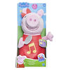 Peppa Pig Oink-Along Songs Peppa Singing Plush Doll with Sparkly Red Dress and Bow, Sings 3 Songs - French Edition